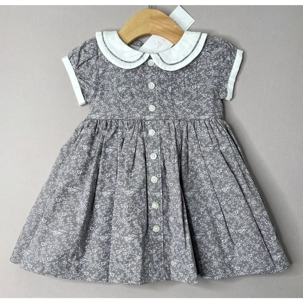 well dressed wolf party dress Well Dressed Wolf Dresses | Nwt Well Dressed Wolf Gray Floral Short Sleeve Party Dress Girls 18 Mo | Color: Gray | Size: 18mb
